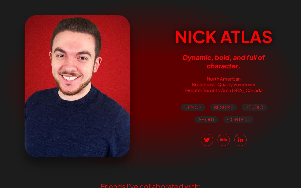 Nick Atlas Voice Over